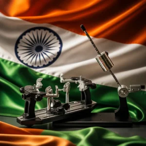 Fort Lauderdale beginner cardio tennis classes — Tourna 175 CS Linear Pull Drop Weight Tennis Stringing Machine composed with the national flag of India