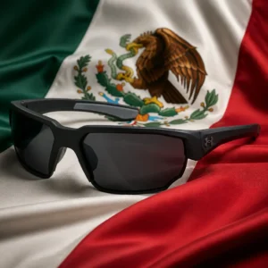 Fort Lauderdale beginner tennis classes — Under Armour Wrap Sunglasses arranged with the flag of Mexico