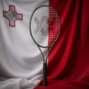 Fort Lauderdale best cardio tennis class — Volkl C10 Evo 2025 Tennis Racquet composed with the national flag of Malta