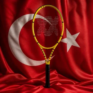 Fort Lauderdale best cardio tennis clinic — the Volkl C10 Pro 25 Year Anniversary Tennis Racquet composed with Turkey's red flag and white star and crescent