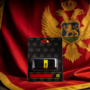 Fort Lauderdale best cardio tennis lessons — Volkl Leather Tennis Replacement Grip composed with the national flag of Montenegro