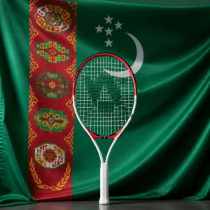 Fort Lauderdale best tennis lessons — Volkl Revolution 23 Junior Tennis Racquet with the national flag of Turkmenistan