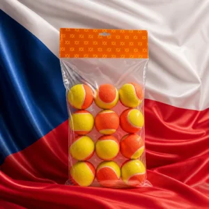 Fort Lauderdale cardio coaching — Volkl Team 2 Orange Tennis Balls with the national flag of the Czech Republic