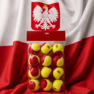 Fort Lauderdale cardio drills — Volkl Team 3 Red Tennis Balls composed with the white and red flag of Poland