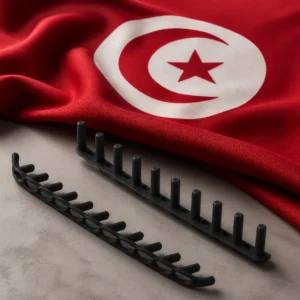 Fort Lauderdale cardio lesson — Volkl Tennis Grommets with the red Tunisian flag, white disk, crescent, and star