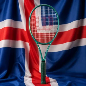 Fort Lauderdale cardiovascular clinic — Wilson Blade 98 18x20 V10 tennis racquet composed with the national flag of Iceland