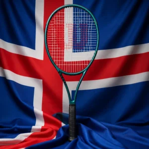 Fort Lauderdale cardiovascular clinics — Wilson Blade 98 18x20 V9 tennis racquet with the flag of Iceland