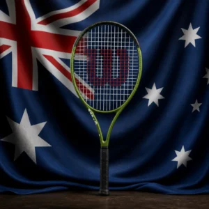 Fort Lauderdale cardiovascular coaching — Wilson Blade Feel Comp 26 Junior Tennis Racquet with the flag of Australia