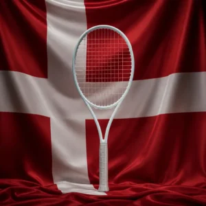 Fort Lauderdale fast paced tennis classes — Wilson Shift 99L V1 tennis racquet with the flag of Denmark