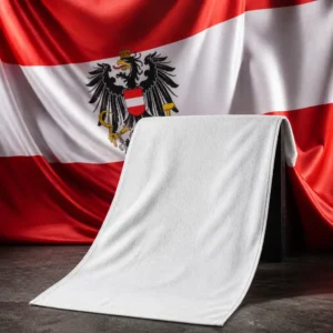 Fort Lauderdale fun cardio tennis class — Wilson Tour Tennis Towel with the flag of Austria, its bold red-white-red triband displayed prominently