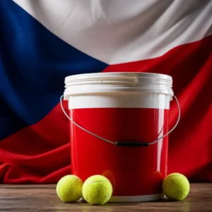 Fort Lauderdale fun cardio tennis classes — Wilson Trainer Tennis Balls with the flag of Czech Republic
