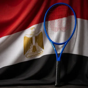Fort Lauderdale fun tennis class — Wilson Ultra 100 V5 with the flag of Egypt