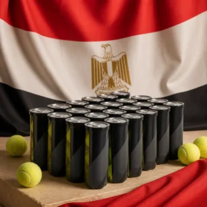 Fort Lauderdale group cardio tennis clinics — Wilson US Open Regular Duty Tennis Balls with the flag of Egypt