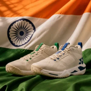 Fort Lauderdale high energy tennis class — Yonex Graphite Throttle Women's Tennis Shoes with the flag of India