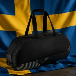 Fort Lauderdale junior cardio tennis class — Yonex Pro Tournament Tennis Bag composed with the flag of Sweden, its blue field and gold cross