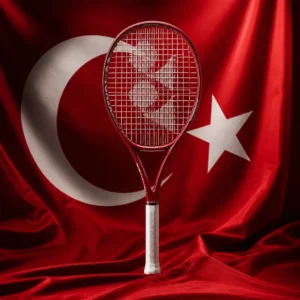 Fort Lauderdale junior tennis classes — Yonex Vcore 26 tennis racquet with the flag of Turkey
