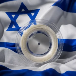 Fort Lauderdale themed cardio tennis clinic — Babolat Addixion + 16g Tennis String Reel composed with the flag of Israel