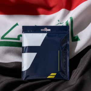 Fort Lauderdale themed cardio tennis fitness — Babolat RPM Blast 17 + RPM Soft 16 Hybrid Tennis String Set composed with the national flag of Iraq