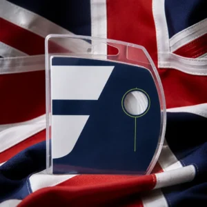 Fort Lauderdale themed cardio tennis lesson — Babolat RPM Hurricane 16g Tennis String Set composed with the flag of the United Kingdom