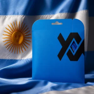Fort Lauderdale themed cardiovascular tennis session — Volkl V-Pro 16g Tennis String Set composed with the national flag of Argentina