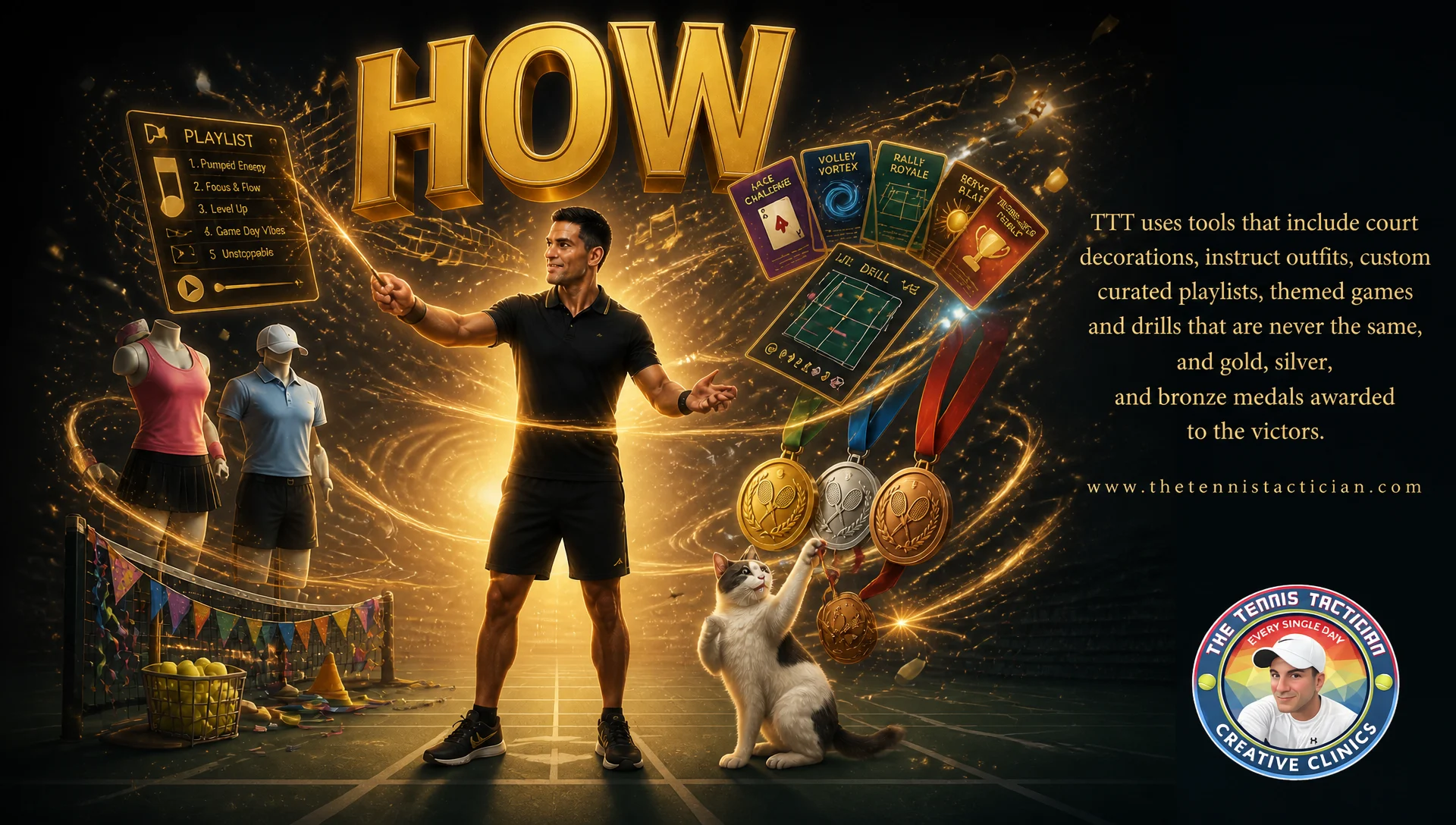 How a themed cardio tennis clinic works.