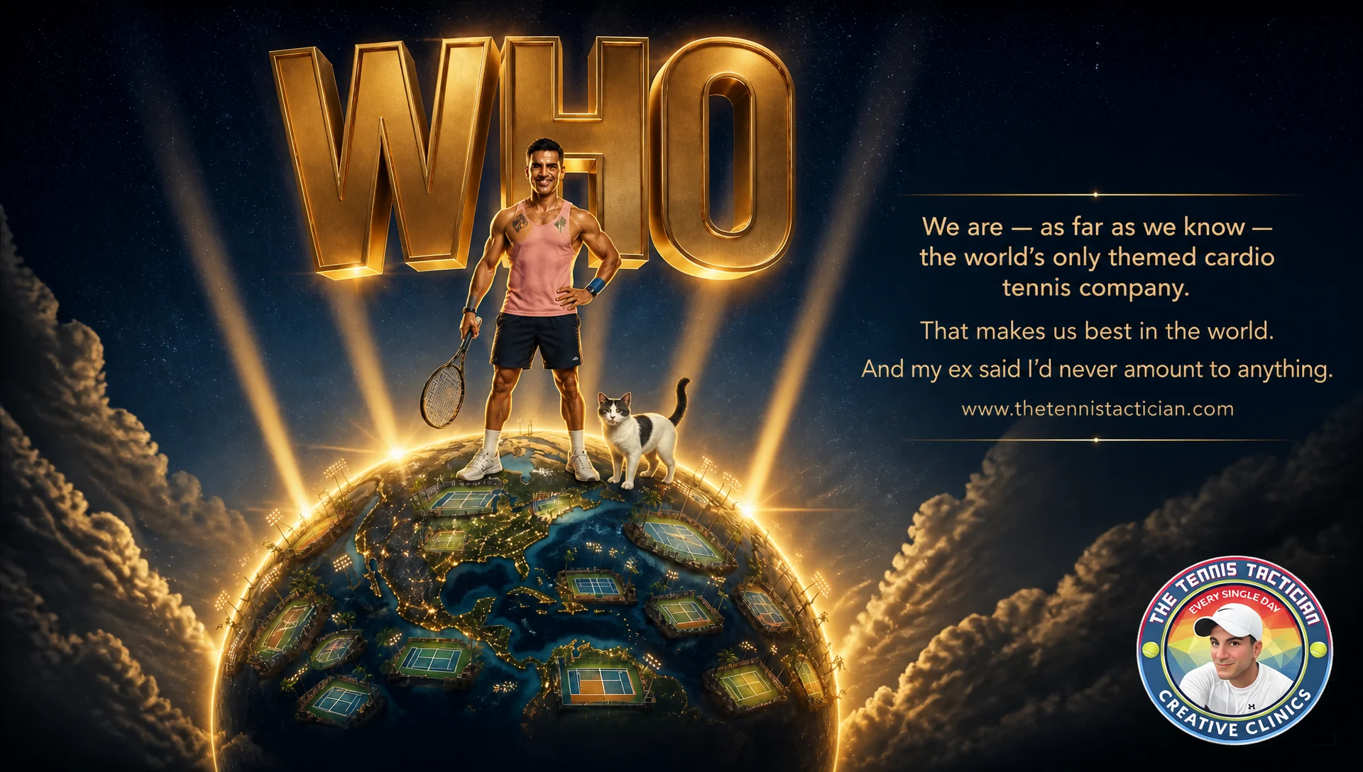 Who we are — the world's only themed cardio tennis company.